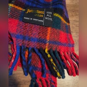 Johnstons of Elgin Made In Scotland Multicolor Tartan Wool Blanket BEAUTIFUL!